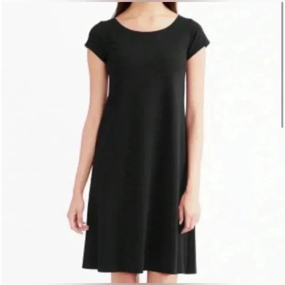 Eileen Fisher Organic Cotton Ballet Neck Dress Size S/P - Picture 1 of 13
